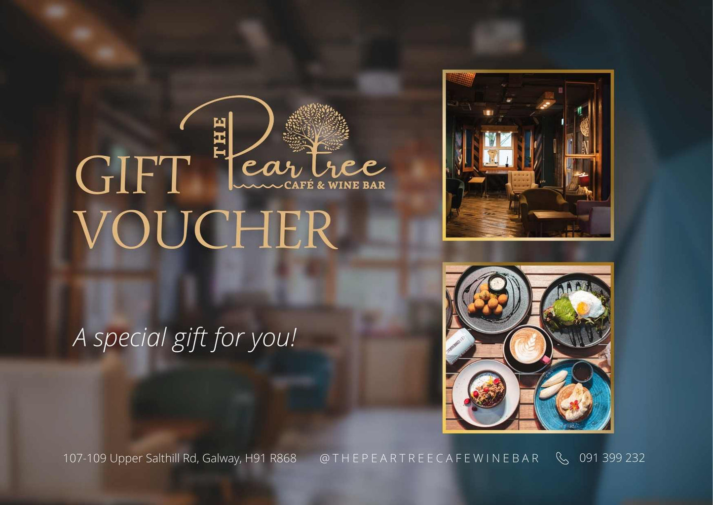 gift voucher the pear tree cafe wine bar